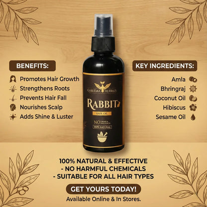 Garuda Rabbit Herbal Hair Oil 300ML– 100% Stronger, Healthier Growthh